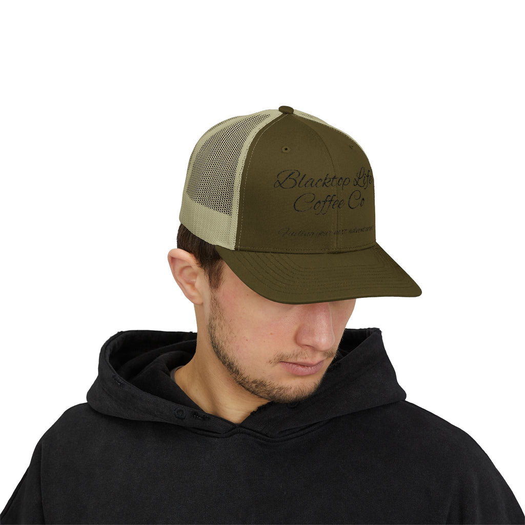 Blacktop Life Coffee Co. Embroidered Trucker Cap