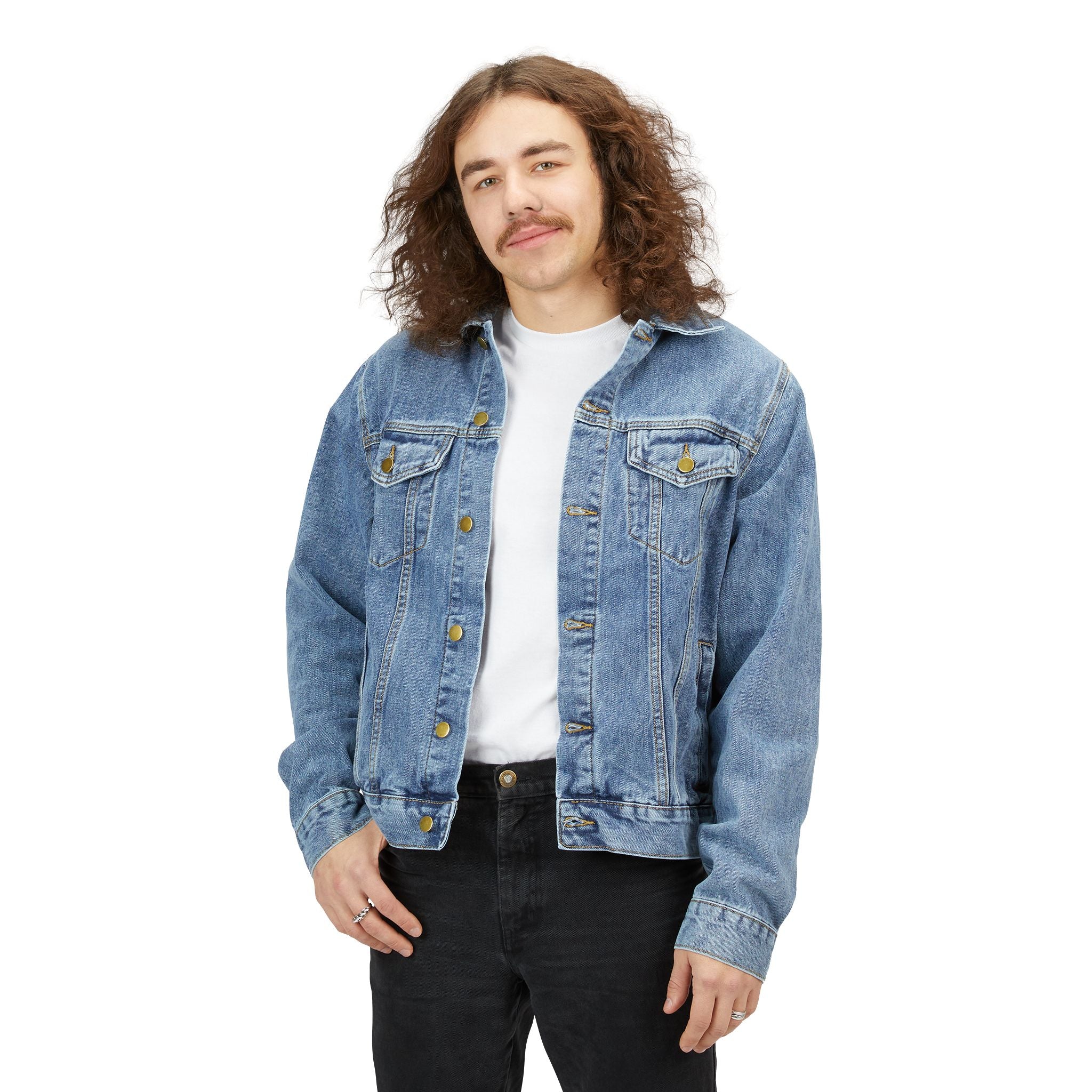 Denim Jacket — 'Blacktop Life' Trucker Graphic Back Patch