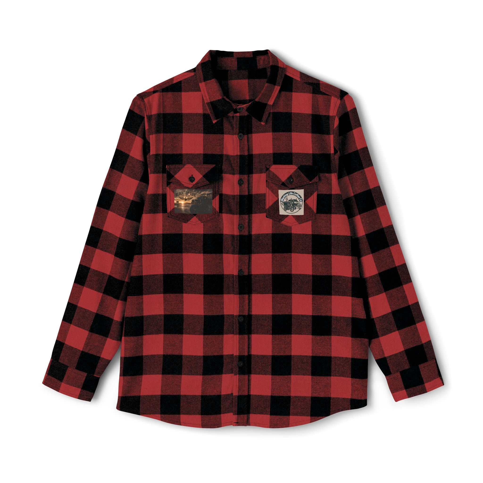Green Buffalo Plaid Flannel Shirt — Vintage Outdoorsy Pocket Graphic