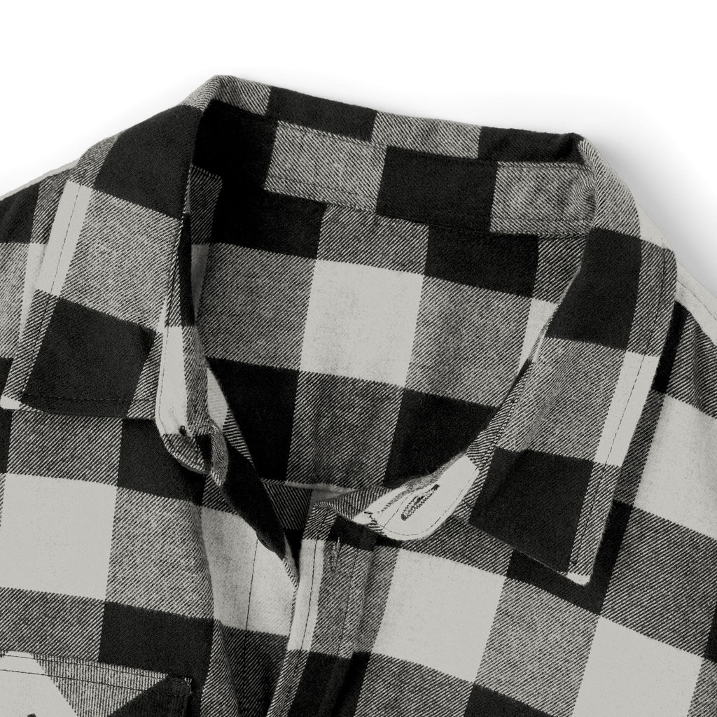 Green Buffalo Plaid Flannel Shirt — Vintage Outdoorsy Pocket Graphic