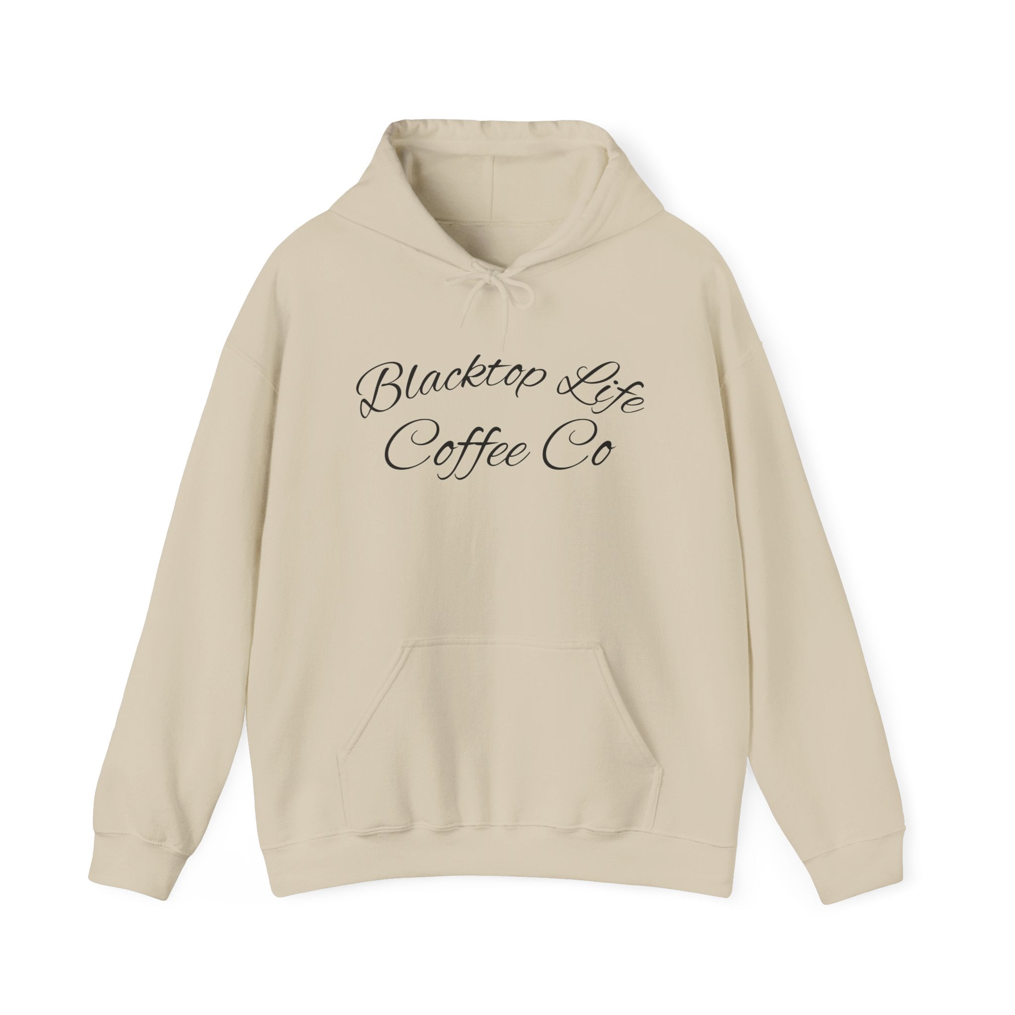 Coffee Company Hoodie — "Blacktop Life Coffee Co" Script Pullover