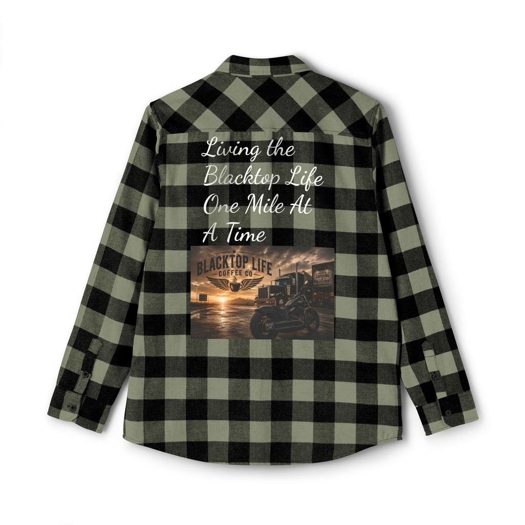 Green Buffalo Plaid Flannel Shirt — Vintage Outdoorsy Pocket Graphic