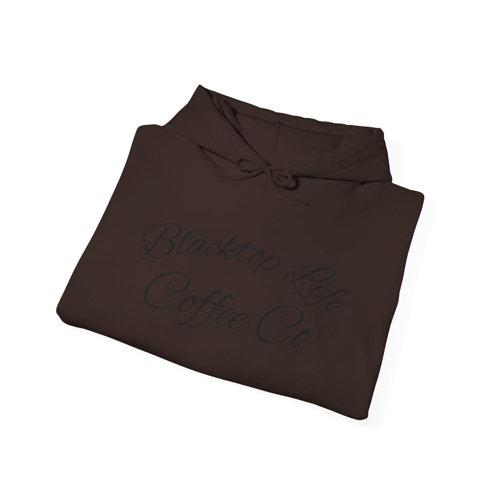 Coffee Company Hoodie — "Blacktop Life Coffee Co" Script Pullover