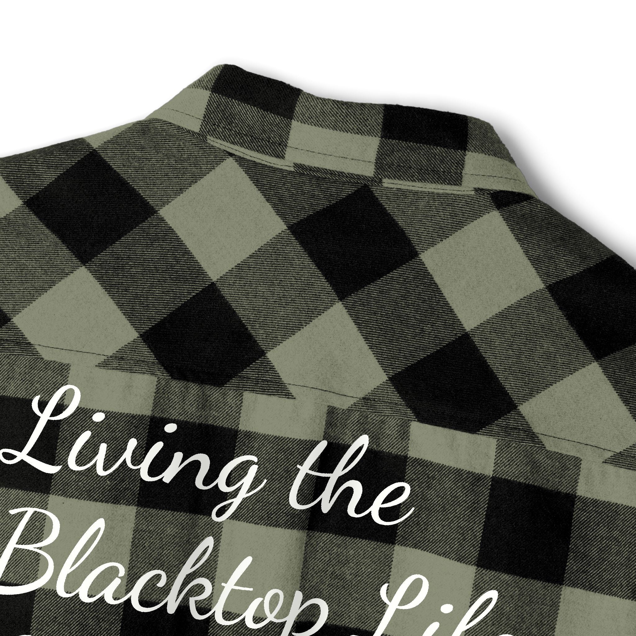 Green Buffalo Plaid Flannel Shirt — Vintage Outdoorsy Pocket Graphic