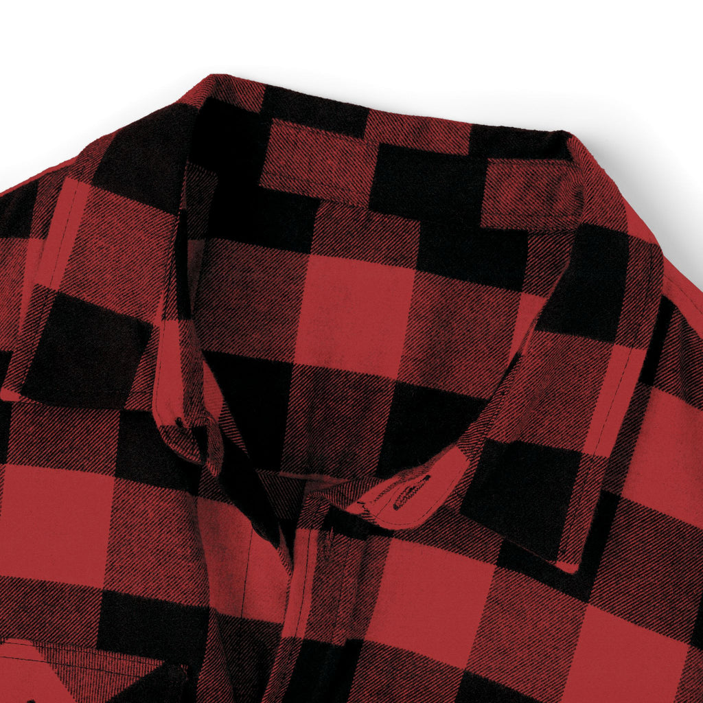 Green Buffalo Plaid Flannel Shirt — Vintage Outdoorsy Pocket Graphic