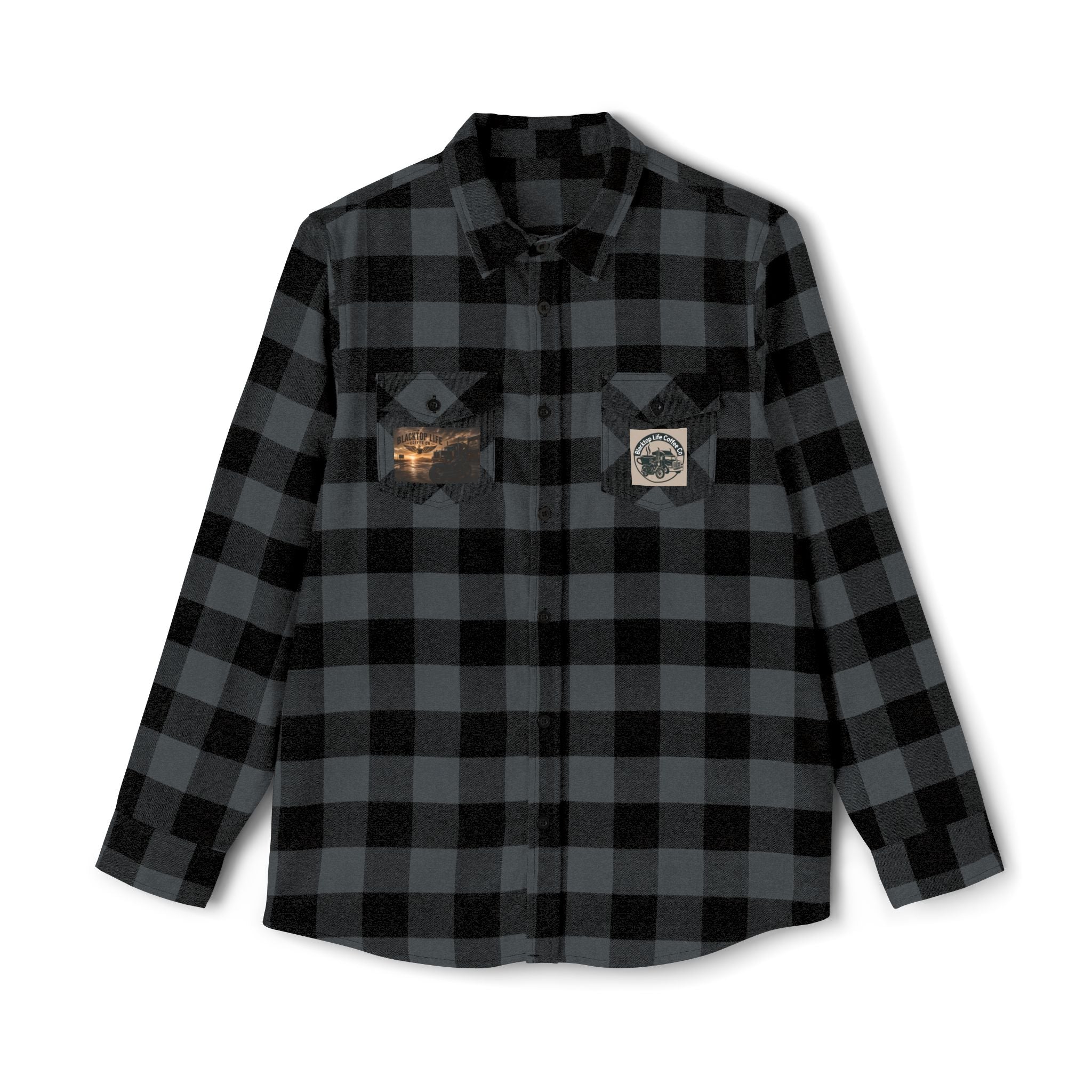 Green Buffalo Plaid Flannel Shirt — Vintage Outdoorsy Pocket Graphic
