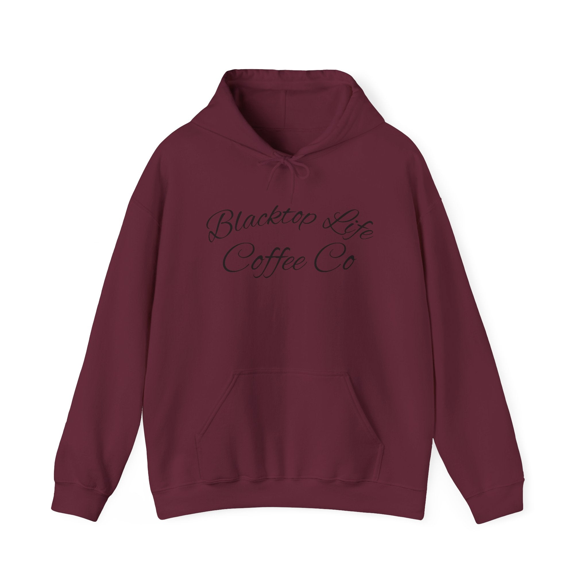 Coffee Company Hoodie — "Blacktop Life Coffee Co" Script Pullover
