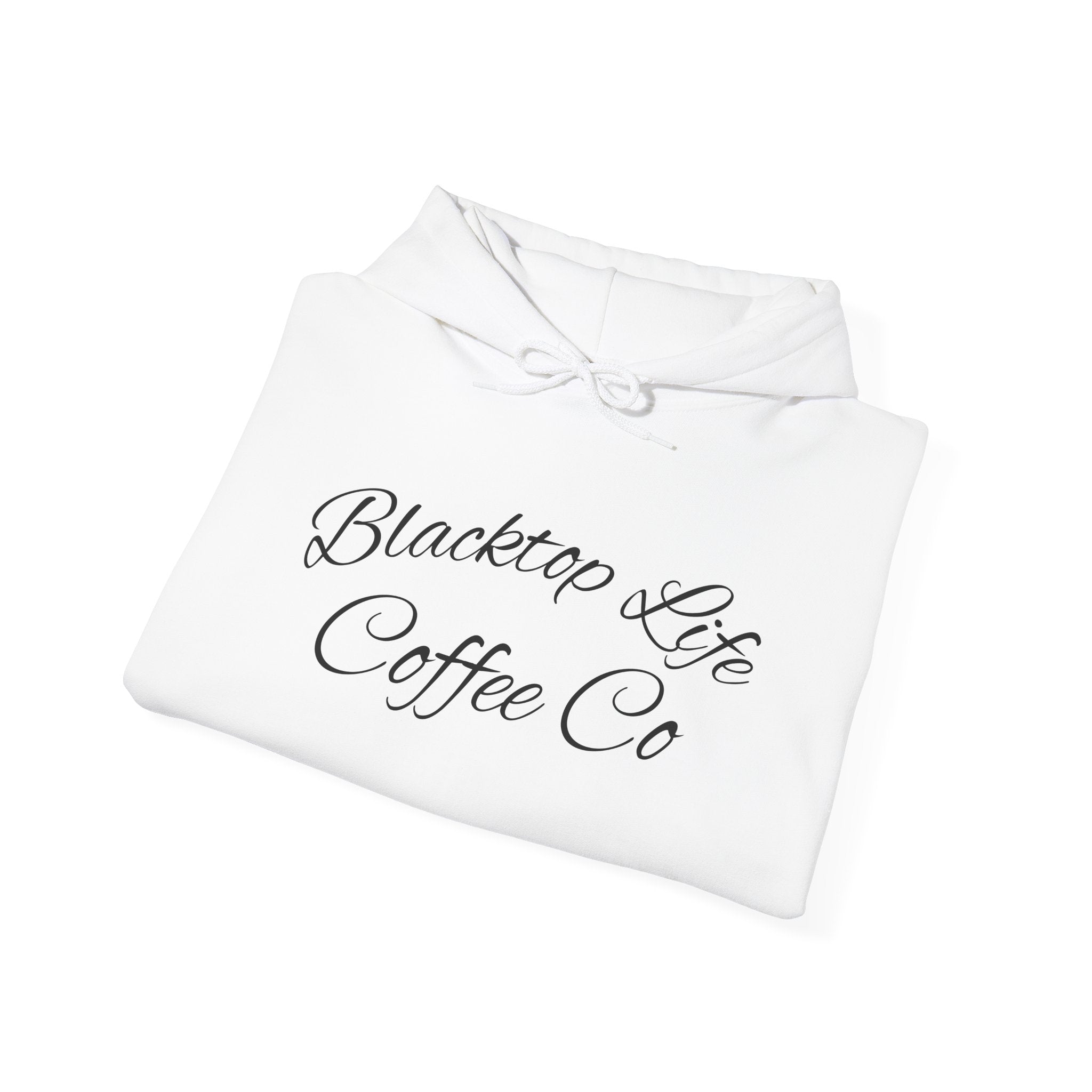 Coffee Company Hoodie — "Blacktop Life Coffee Co" Script Pullover