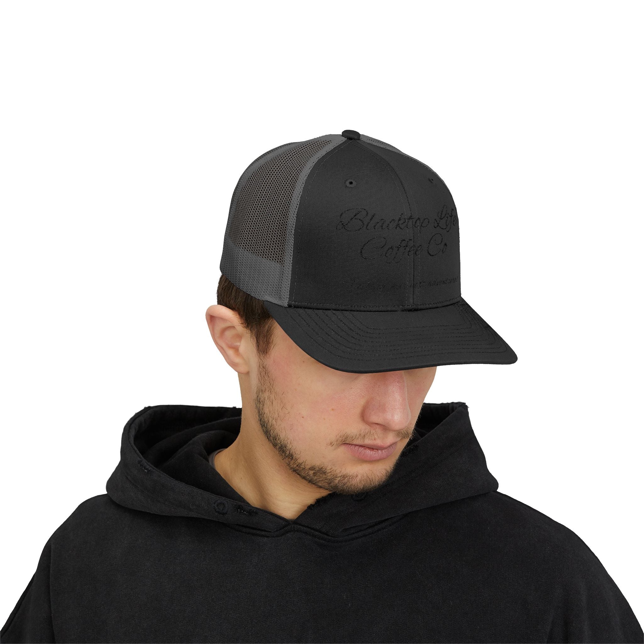Blacktop Life Coffee Co. Embroidered Trucker Cap