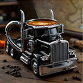 Semi Truck Coffee Mugs Handmade Home Semi Truck Coffee Cup Mugs