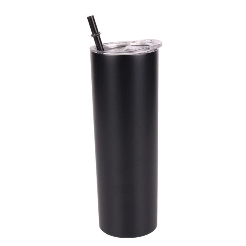 Skinny  Stainless Steel Thermos Water Bottle With Straw Insulated Cup Sealed Lid Colored Bachelorette Party  Double Wall Vacuum Insulated Tumbler Cup Reusable Slim Travel Mug with Cleaning Brush for Coffee Cold Hot Drinks