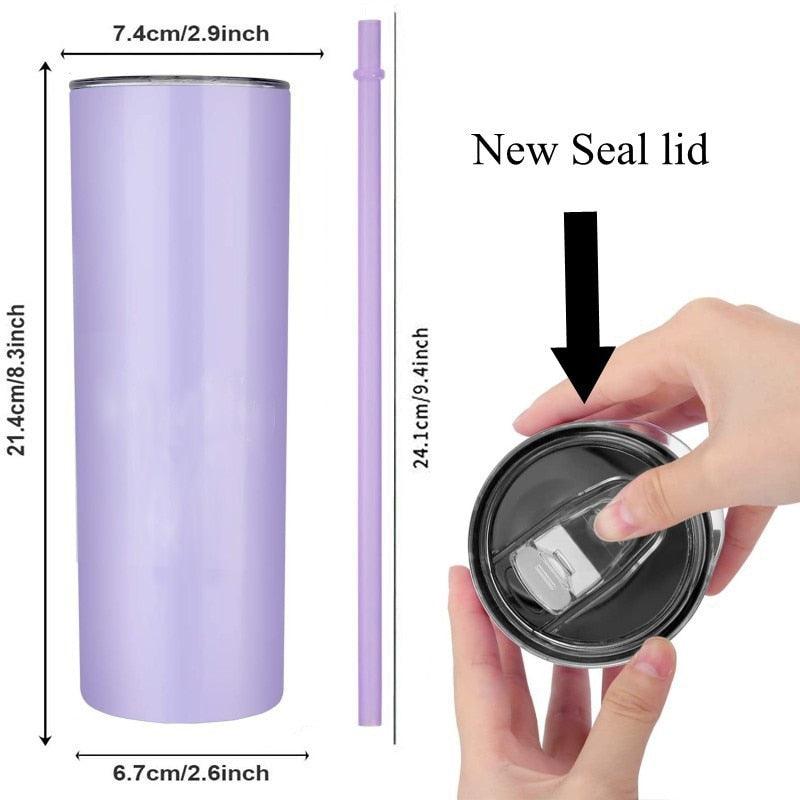 Skinny  Stainless Steel Thermos Water Bottle With Straw Insulated Cup Sealed Lid Colored Bachelorette Party  Double Wall Vacuum Insulated Tumbler Cup Reusable Slim Travel Mug with Cleaning Brush for Coffee Cold Hot Drinks
