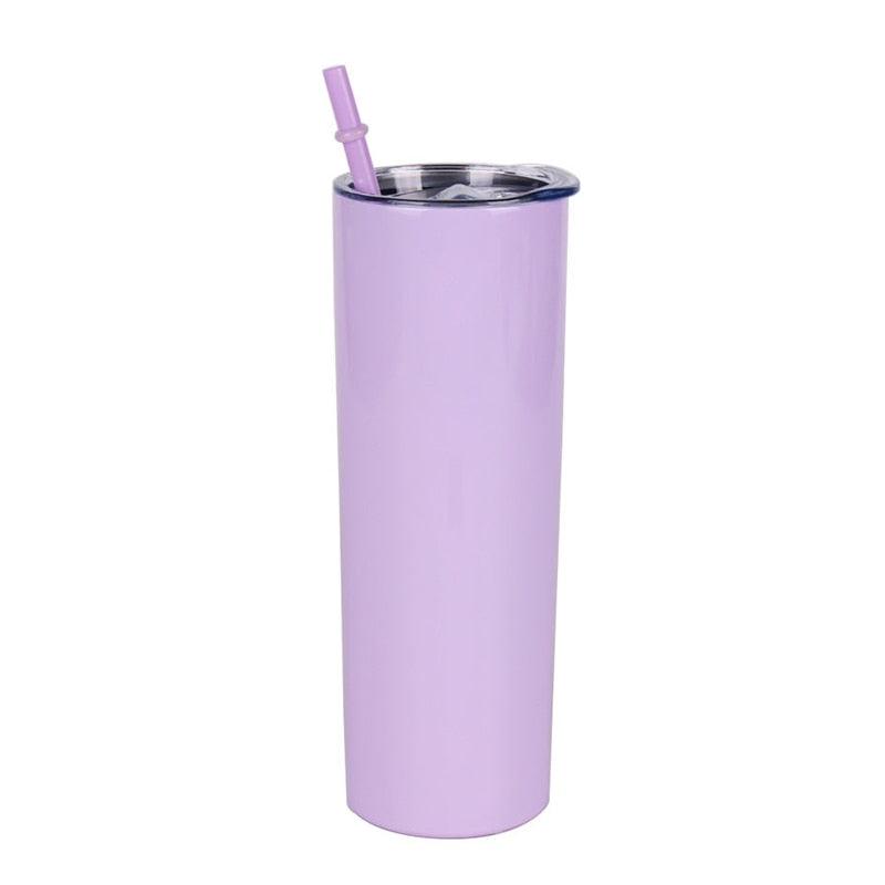 Skinny  Stainless Steel Thermos Water Bottle With Straw Insulated Cup Sealed Lid Colored Bachelorette Party  Double Wall Vacuum Insulated Tumbler Cup Reusable Slim Travel Mug with Cleaning Brush for Coffee Cold Hot Drinks
